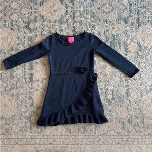 Lilly Pulitzer Navy Blue Ruffle Kids Dress